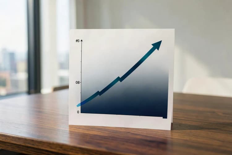 Um gráfico de crescimento capilar mostrando uma linha ascendente, simbolizando os resultados positivos do tratamento a laser.